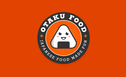 otaku foods logo smiling rice cake