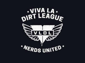 VLDL logo with wings shirt design - Viva la Dirt League Nerds United