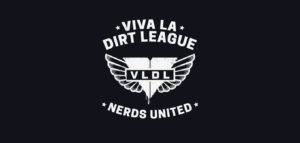 VLDL logo with wings shirt design - Viva la Dirt League Nerds United